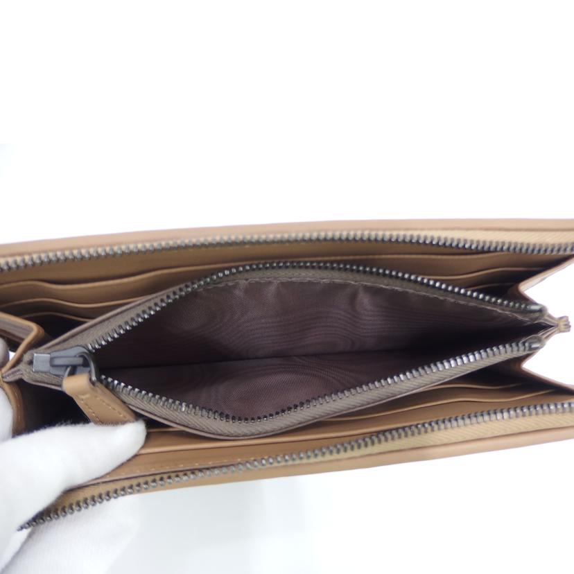 BOTTEGA ボッテガ/イントレチャートL字ファスナー/ベージュ//P01123935X/Aランク/82