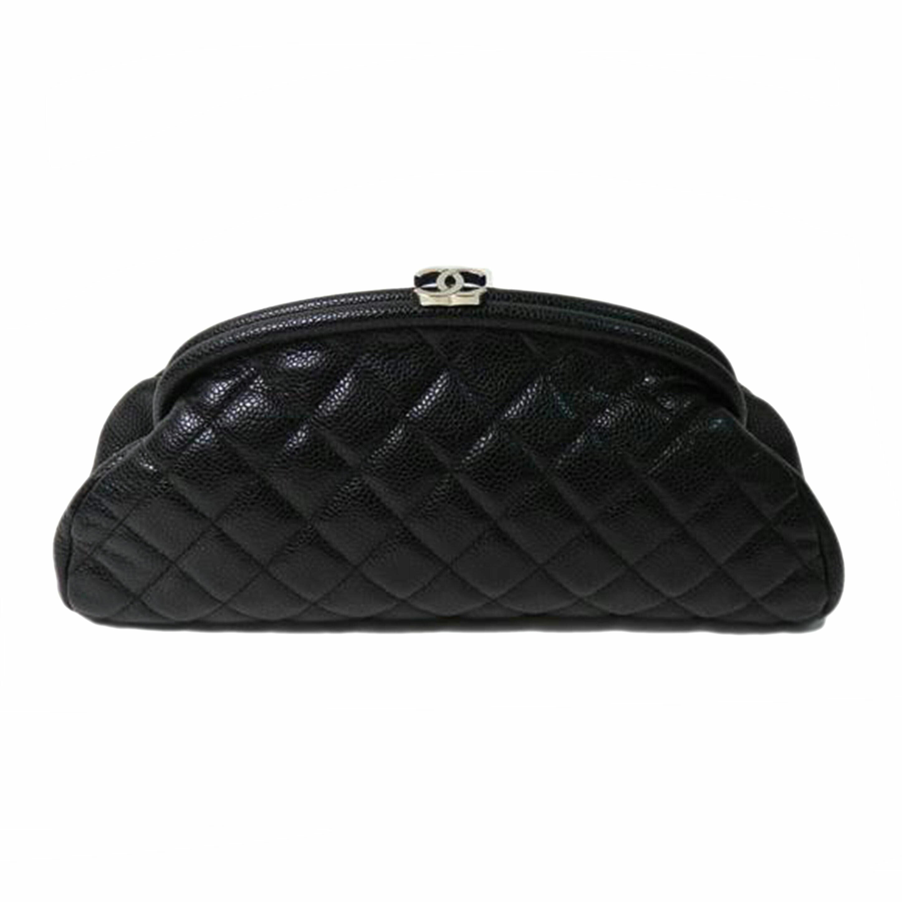 CHANEL シャネル/キャビアスキンココマーククラッチバッグ/シルバー金具//11571606/ABランク/84