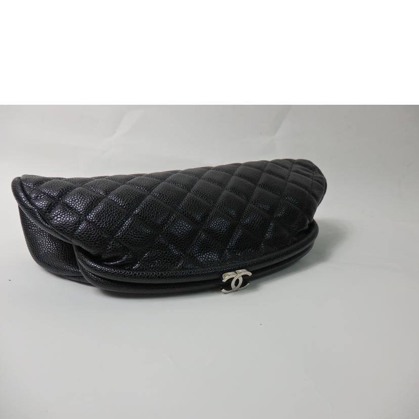 CHANEL シャネル/キャビアスキンココマーククラッチバッグ/シルバー金具//11571606/ABランク/84
