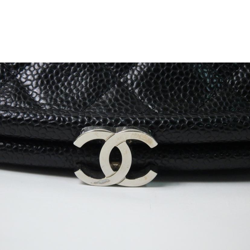 CHANEL シャネル/キャビアスキンココマーククラッチバッグ/シルバー金具//11571606/ABランク/84