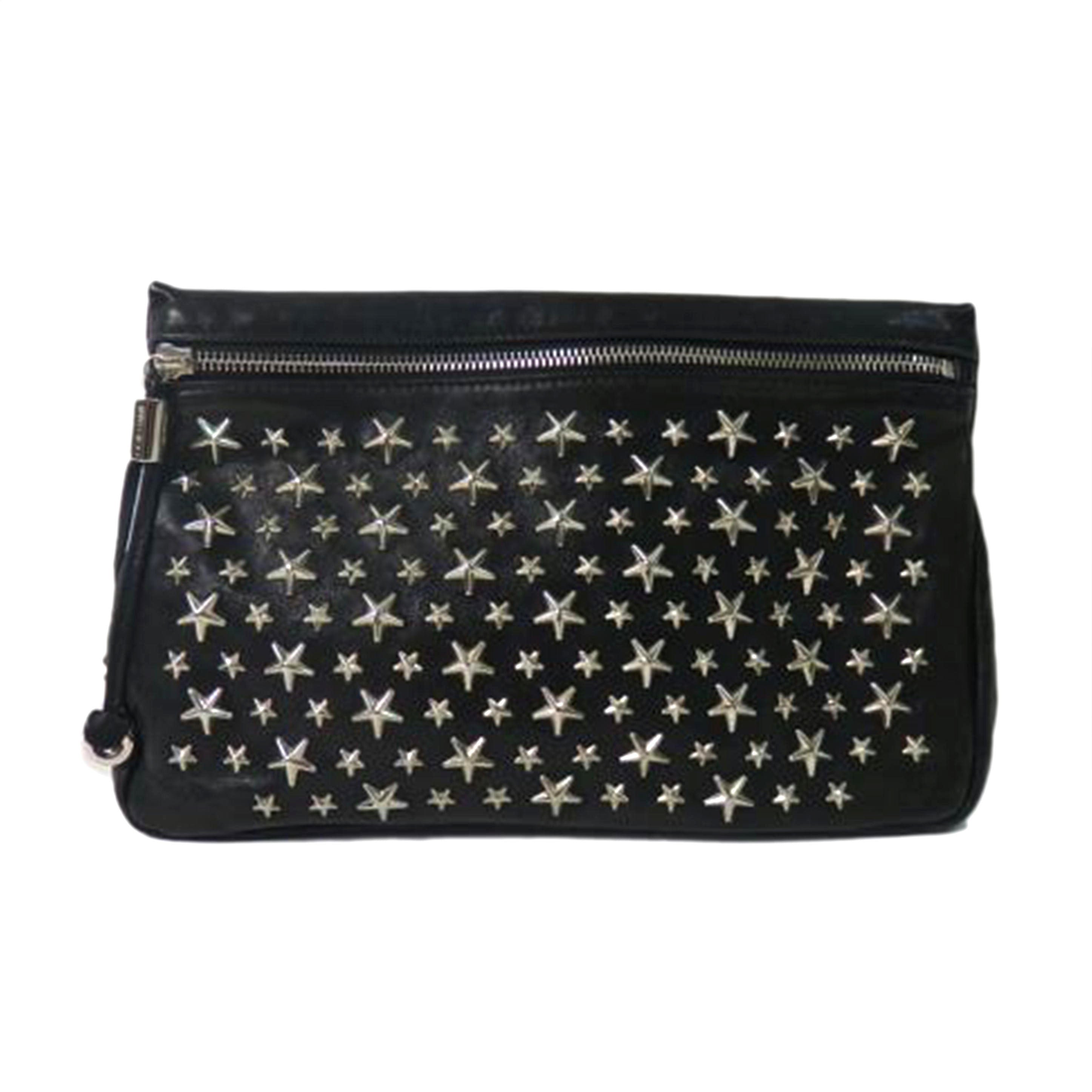 JIMMY CHOO ジミーチュウ/スタースタッズセカンドバッグ/黒//5R8C71/ABランク/84