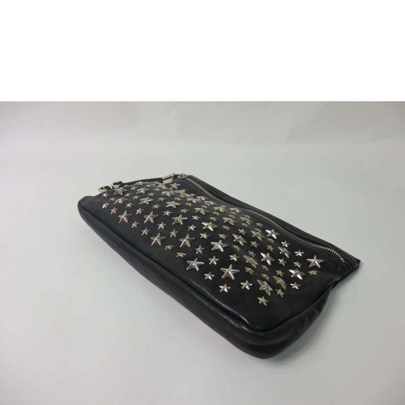 JIMMY CHOO ジミーチュウ/スタースタッズセカンドバッグ/黒//5R8C71/ABランク/84
