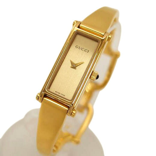 GUCCI グッチ 腕時計 レディース/バングルウォッチ/ゴールド文字盤/クォーツ/1500L//056****/Bランク/69