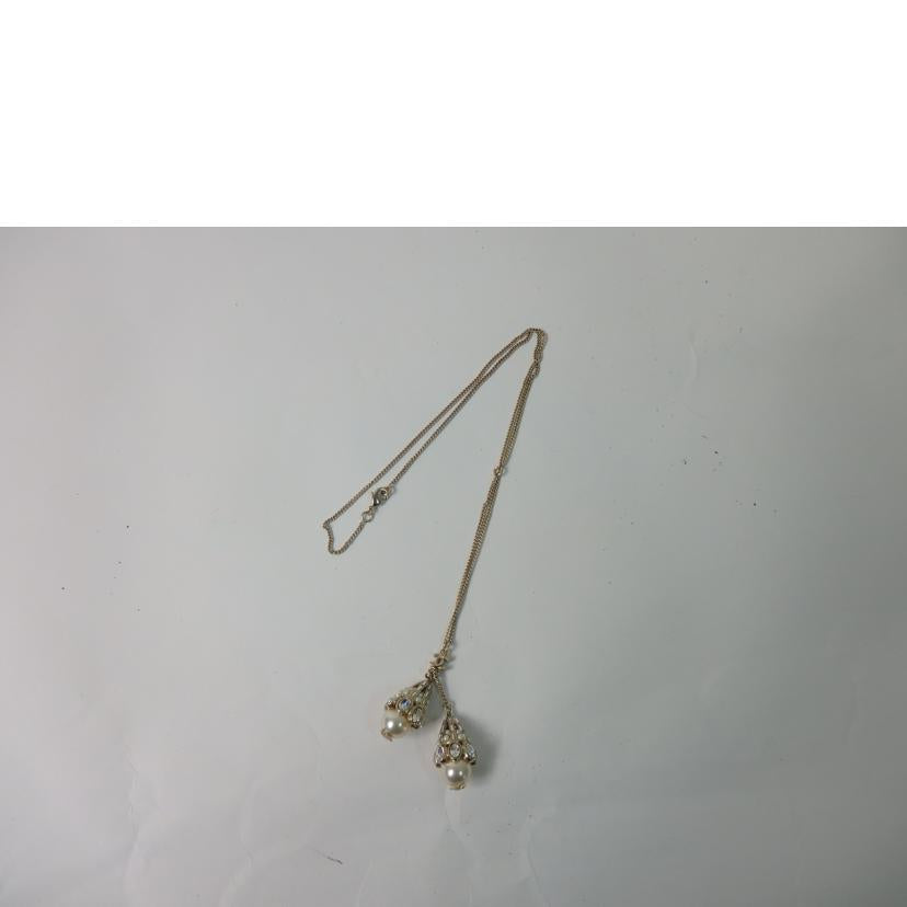 CHANEL シャネル/ココマークラインストーンフェイクパールネックレス//09 A/Aランク/84