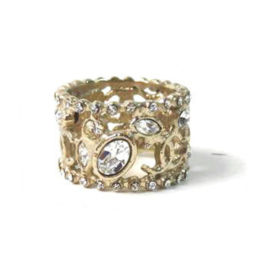 CHANEL シャネル/ラインストーンココマークリング#11.5//09 A/Aランク/84