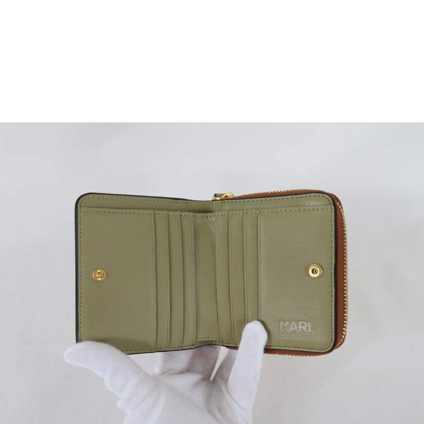 KARL LAGERFELD カールラガーフェルド/パンチングロゴ 二つ折り財布//Aランク/81