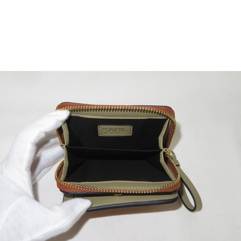 KARL LAGERFELD カールラガーフェルド/パンチングロゴ 二つ折り財布//Aランク/81