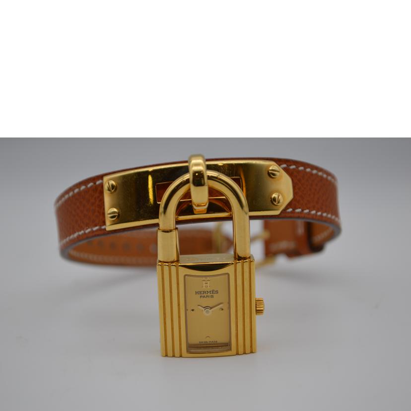 HERMES エルメス/ケリーウォッチGPブラウン/KE1.201 //H□刻印/ABランク/89