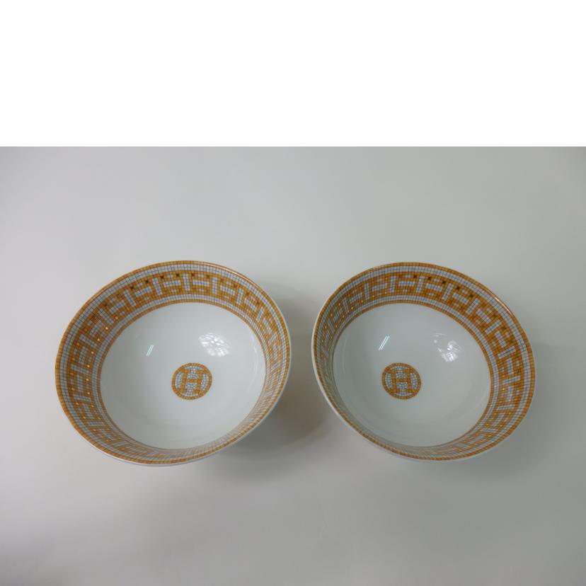 HERMES エルメス/ヴァンキャトル/モザイク柄/ライスボウル/ペア/026084//SAランク/84