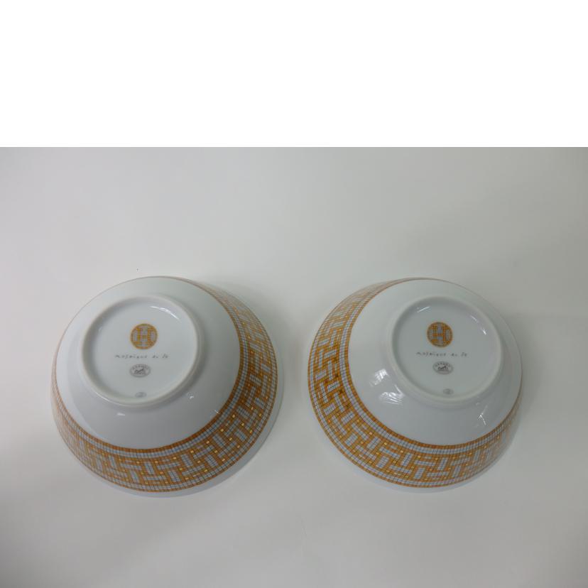 HERMES エルメス/ヴァンキャトル/モザイク柄/ライスボウル/ペア/026084//SAランク/84