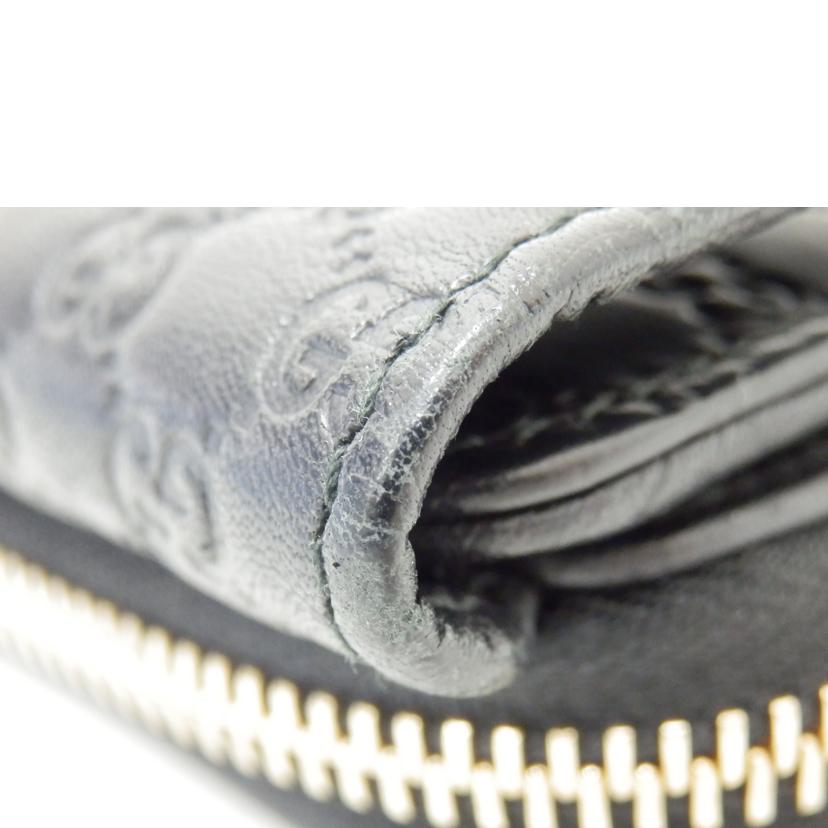 GUCCI グッチ/グッチシマラウンドファスナー長財布/449364//496085/Bランク/88