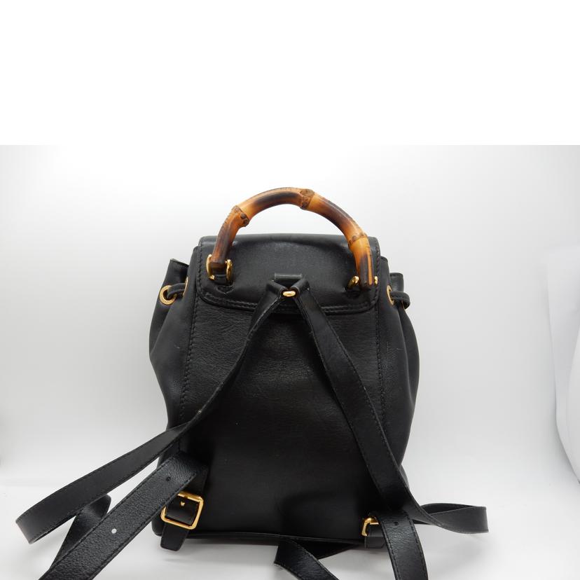 GUCCI グッチ/バンブー/レザーリュック/ブラック/003 2034 0030//Bランク/02