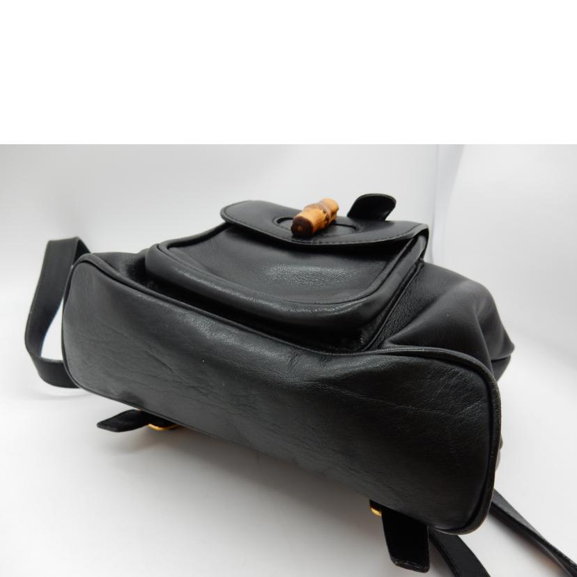GUCCI グッチ/バンブー/レザーリュック/ブラック/003 2034 0030//Bランク/02