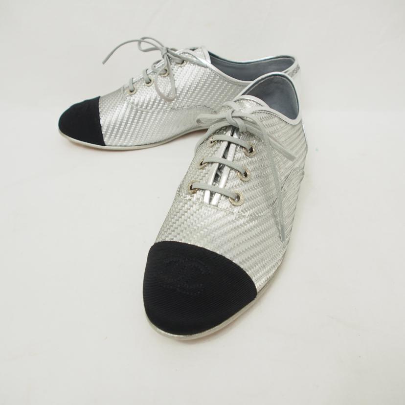 CHANEL/ココマークレースアップシューズ/グログラン/G32843//SAランク/78