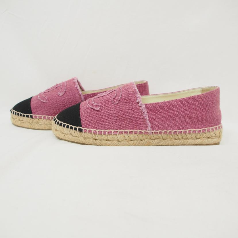 CHANEL/スリッポン/エスパドリーユ/エンジ/G29762//SAランク/78