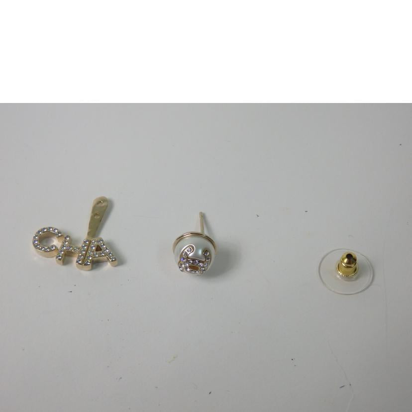 CAHNEL シャネル/シャネルロゴストーンココマークフェイクパール2wayピアス/AB6484//A22V/SAランク/84