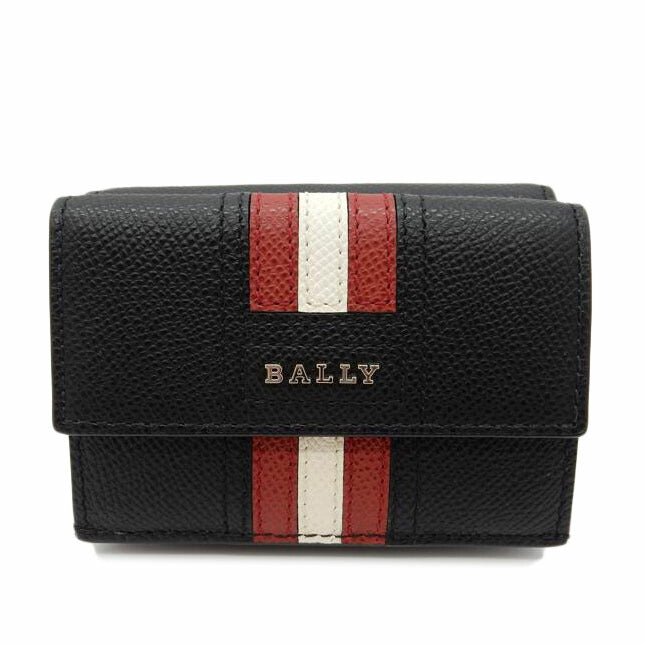 BALLY バリー/ストライプ柄ハンドウォレット/レザー・ブラック//SAランク/02