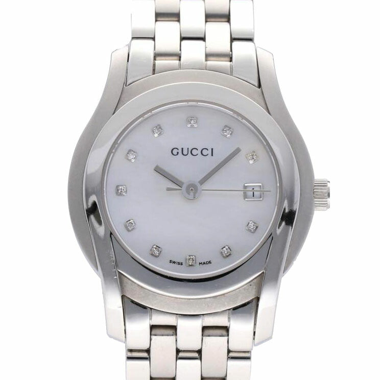 GUCCI グッチ/Gクラス・11Pダイヤ/ホワイトシェル/クオーツ/YA055501//12198768/ABランク/75