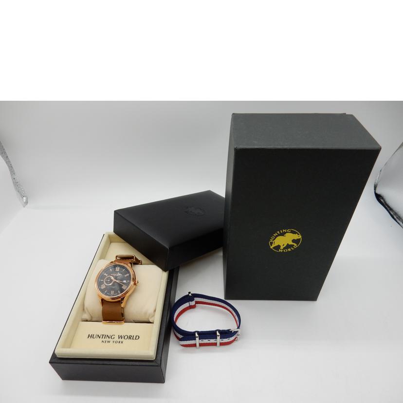 HUNTING WORLD ハンティングワールド/メンズ/クォーツ/アナログ腕時計/ローズゴールド/HWG010//SAランク/02