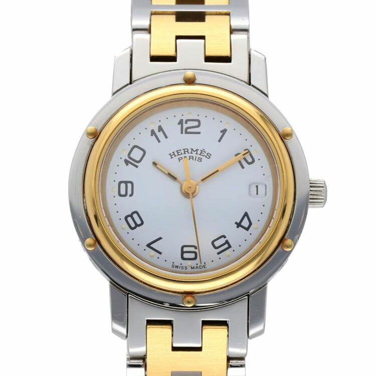 HERMES エルメス/クリッパー・ホワイト/レディース/クオーツ/CL3.240//934985/Aランク/75