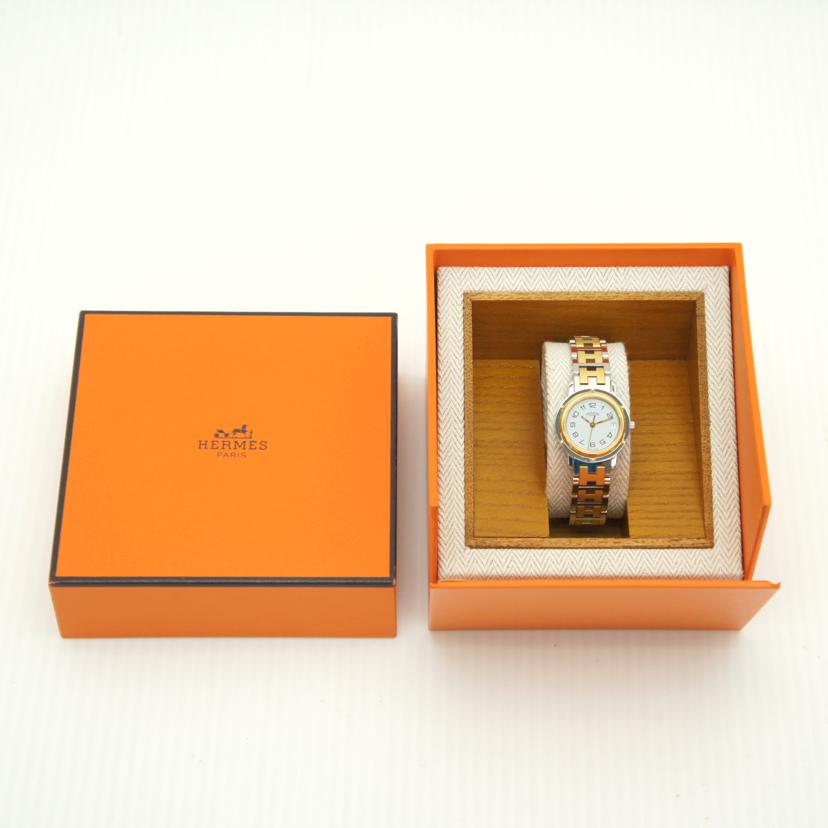 HERMES エルメス/クリッパー・ホワイト/レディース/クオーツ/CL3.240//934985/Aランク/75
