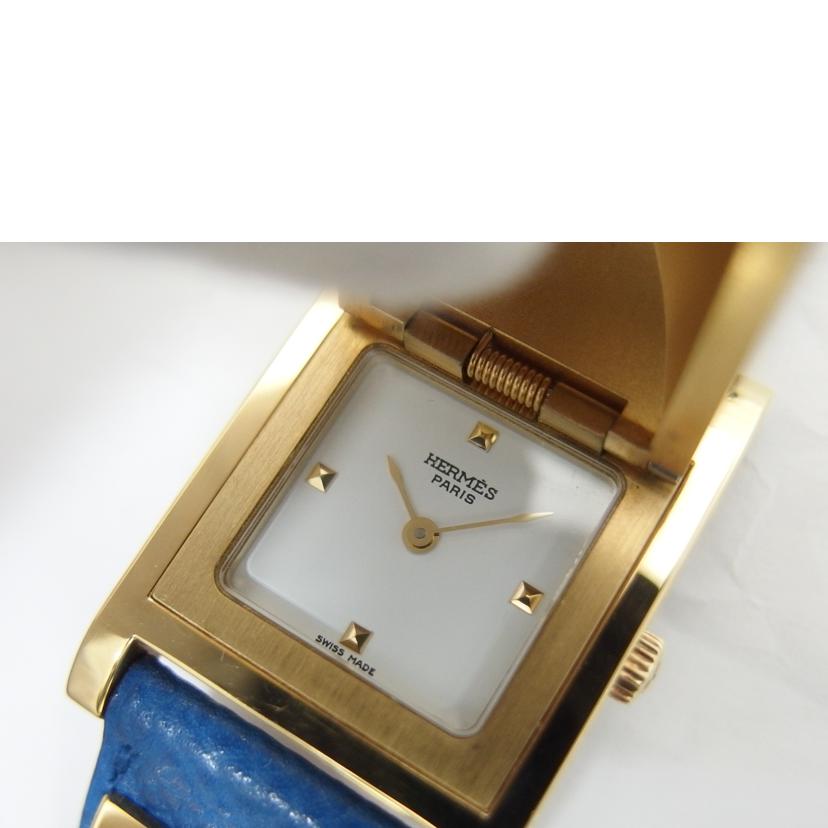 HERMES エルメス/メドールGP/ホワイト文字盤/レディースウォッチ/クォーツ/ME1.210//695955/ABランク/04