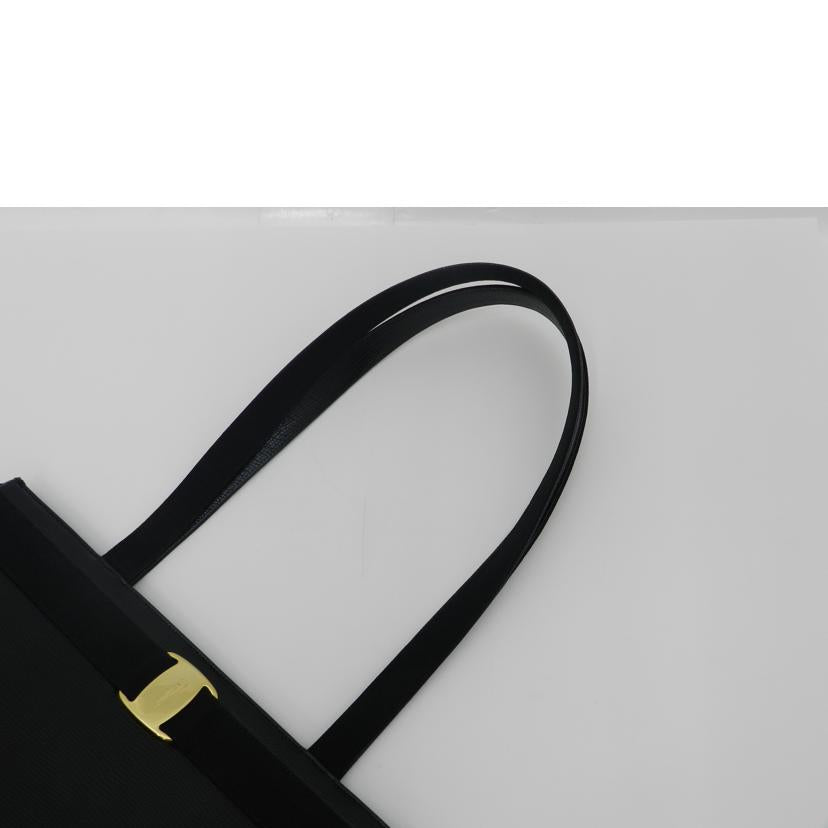 S.Ferragamo フェラガモ 黒 肩掛け レディース/ヴァラ リザード調トート/ブラック/DF-21 2530//ABランク/69