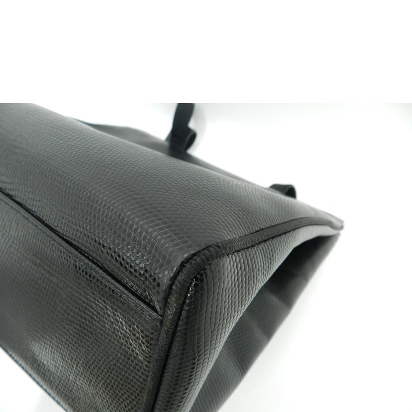 S.Ferragamo フェラガモ 黒 肩掛け レディース/ヴァラ リザード調トート/ブラック/DF-21 2530//ABランク/69