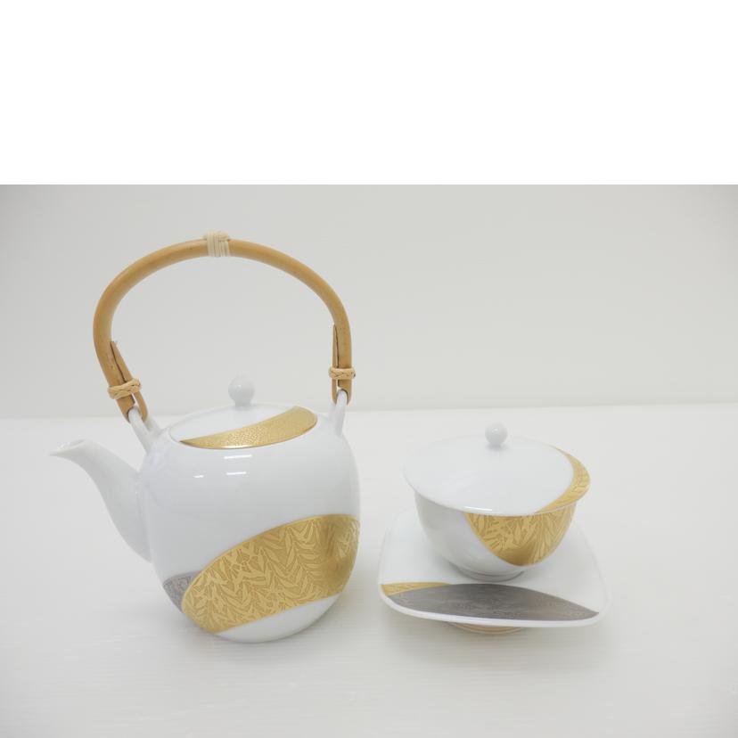 乃リタケ ノリタケ/急須湯呑み5客セット/金閣銀閣//Aランク/88