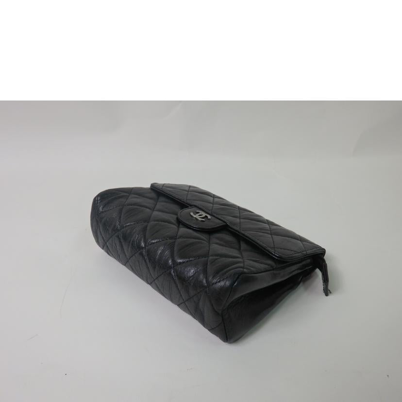 CHANEL シャネル/ココマークマトラッセポーチ/ミラー付き/黒/シルバー金具//10953371/Bランク/84