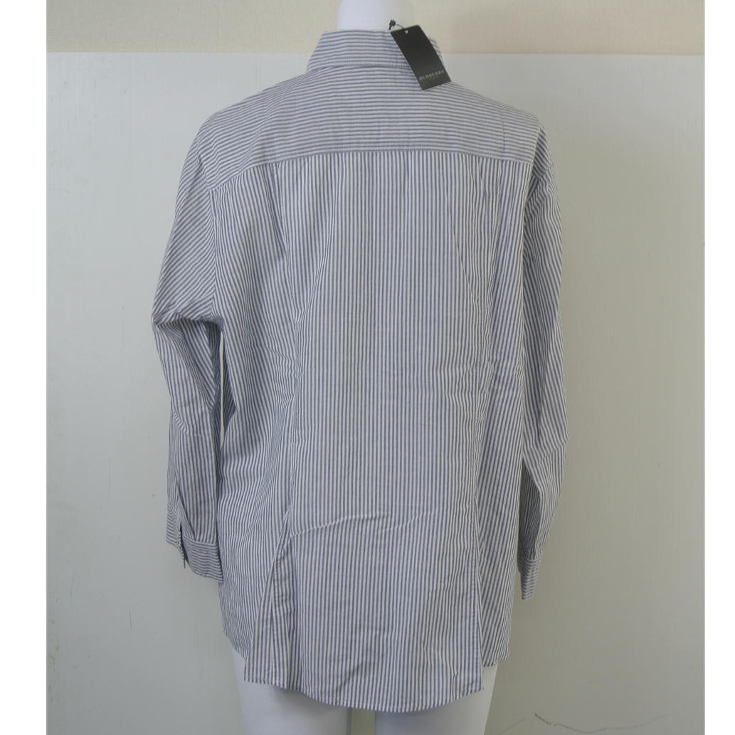 BURBERRY LONDON(バーバリーロンドン)/ストライプ柄 七分袖シャツ グレー/46(L~LL)/SAランク/51