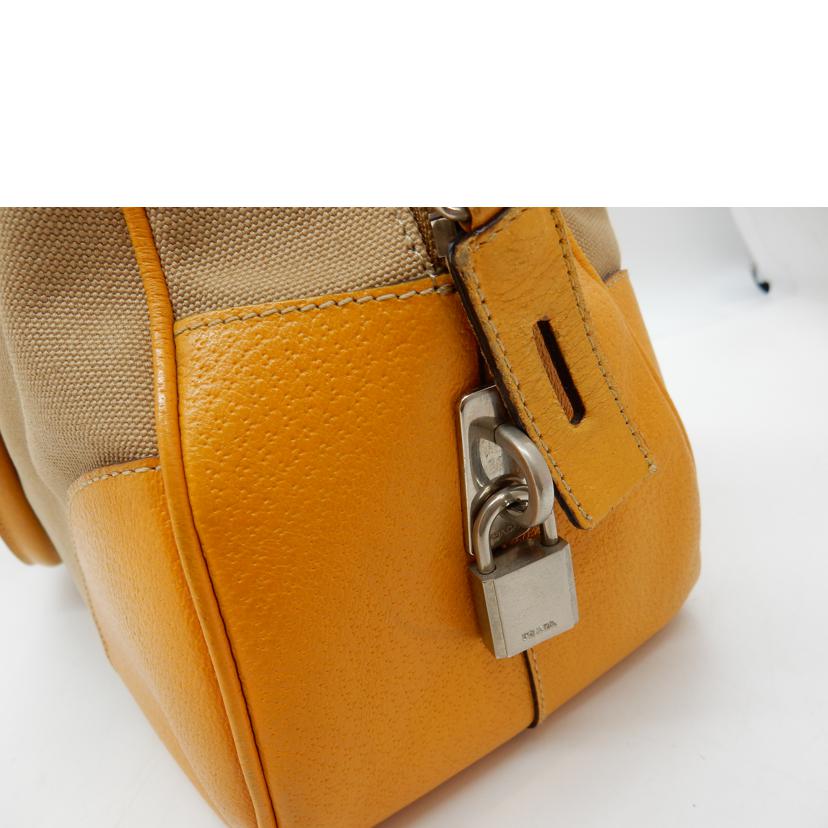 PRADA プラダ/ミニボストンバッグ/キャンバス/レザー//Bランク/02