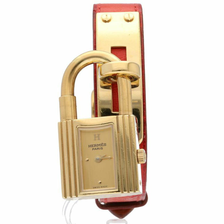 HERMES エルメス 口A刻印 オーストリッチ/ケリーウォッチ/レディース/クオーツ/KE1.201//970775/ABランク/75