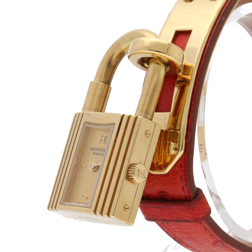 HERMES エルメス 口A刻印 オーストリッチ/ケリーウォッチ/レディース/クオーツ/KE1.201//970775/ABランク/75