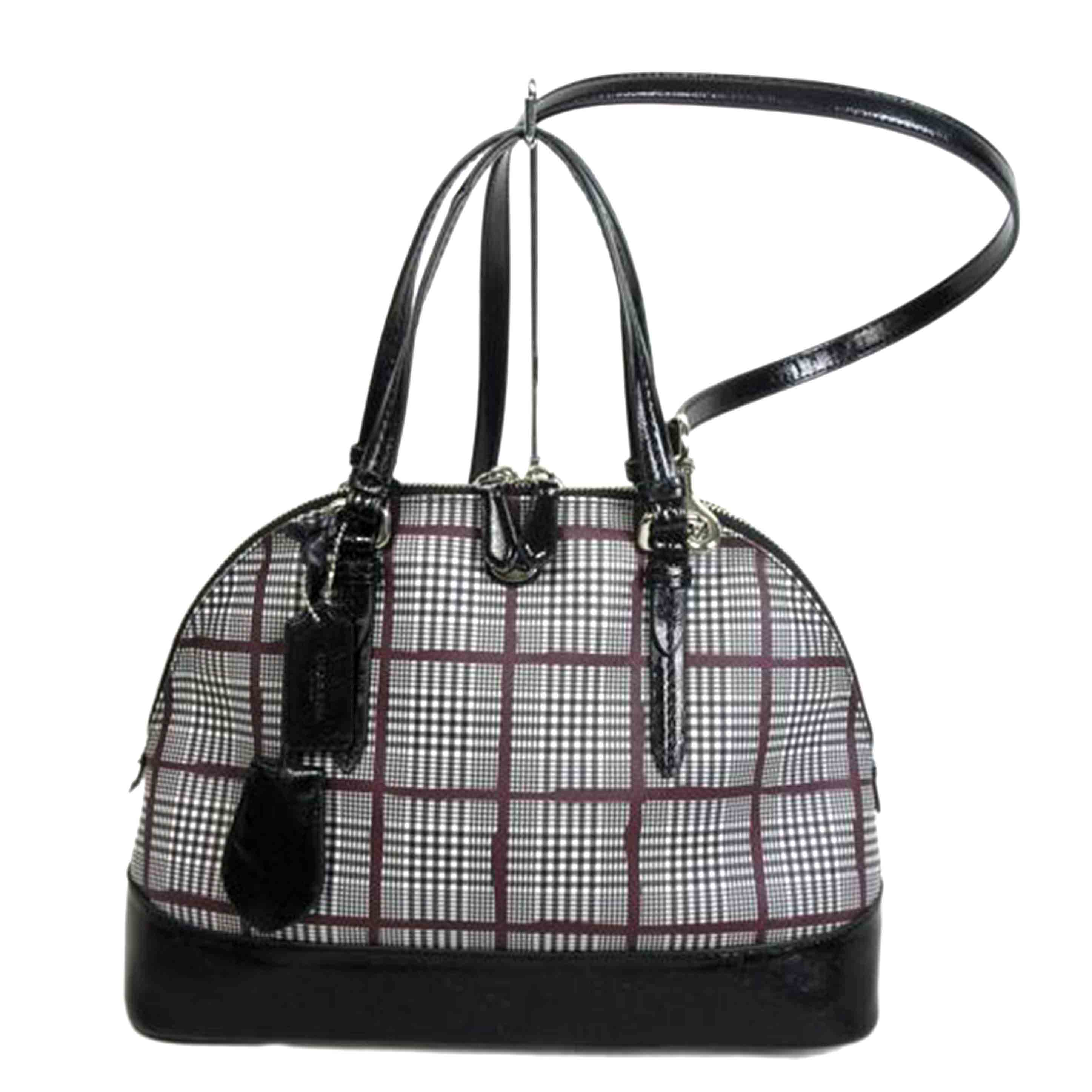 COACH コーチ/ペイトングレインチェック 2Wayバッグ/F32841//G14**/Aランク/70