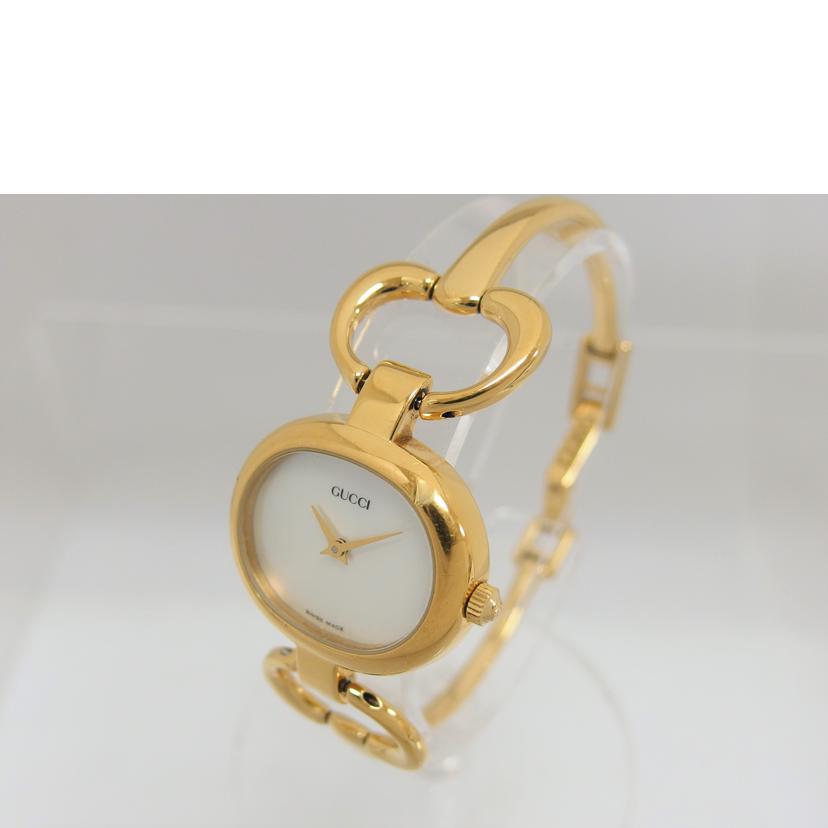 GUCCI グッチ/ホワイトシェル文字盤/ハートバングルウォッチ/クォーツ/1600//0040816/Bランク/04