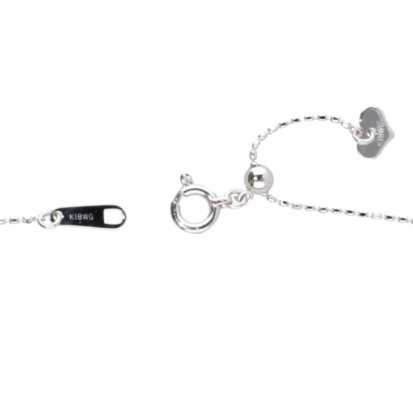 / K18WGダイヤネックレス 0.53ct//Aランク/75