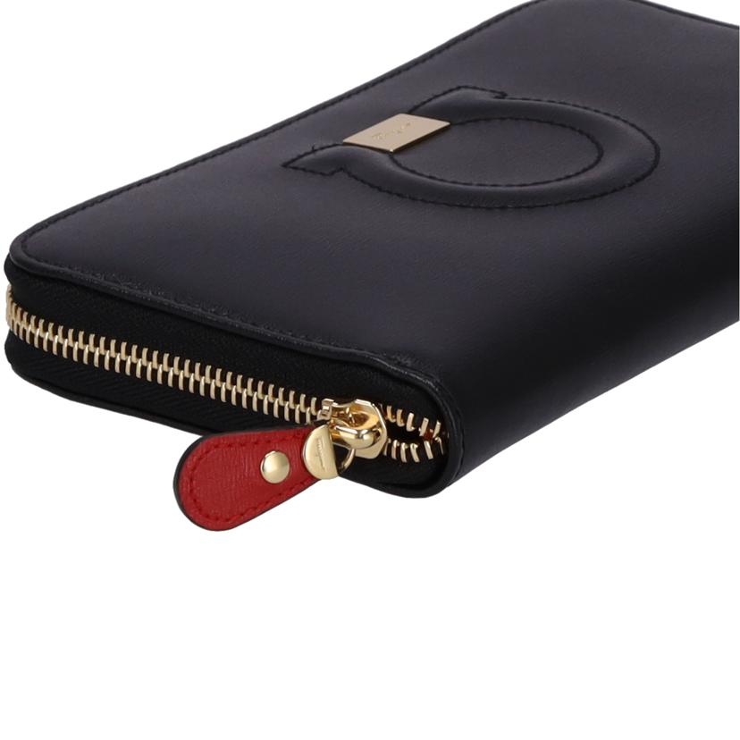 Ferragamo フェラガモ/ガンチーニラウンドファスナー BLK/683623//SAランク/75