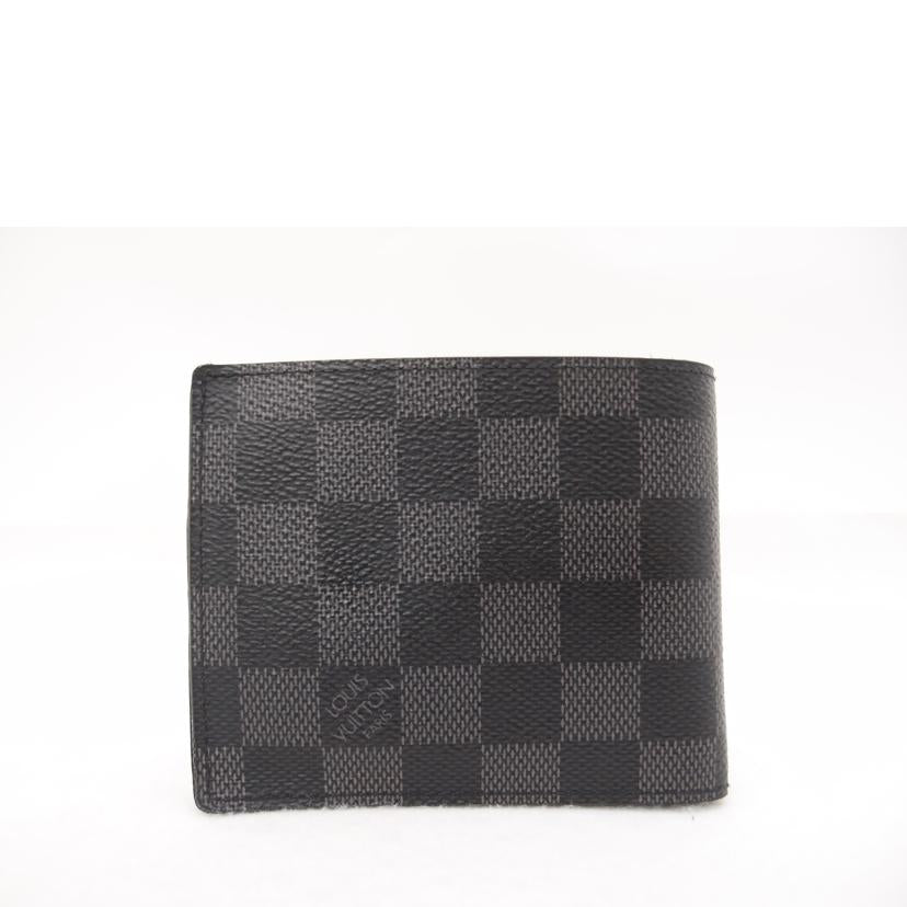 LOUIS VUITTON ルイヴィトン ビトン 二つ折り財布 黒 市松模様 メンズ/ポルトフォイユ・マルコNM/ダミエ・グラフィット/N63336//CA0***/Bランク/69