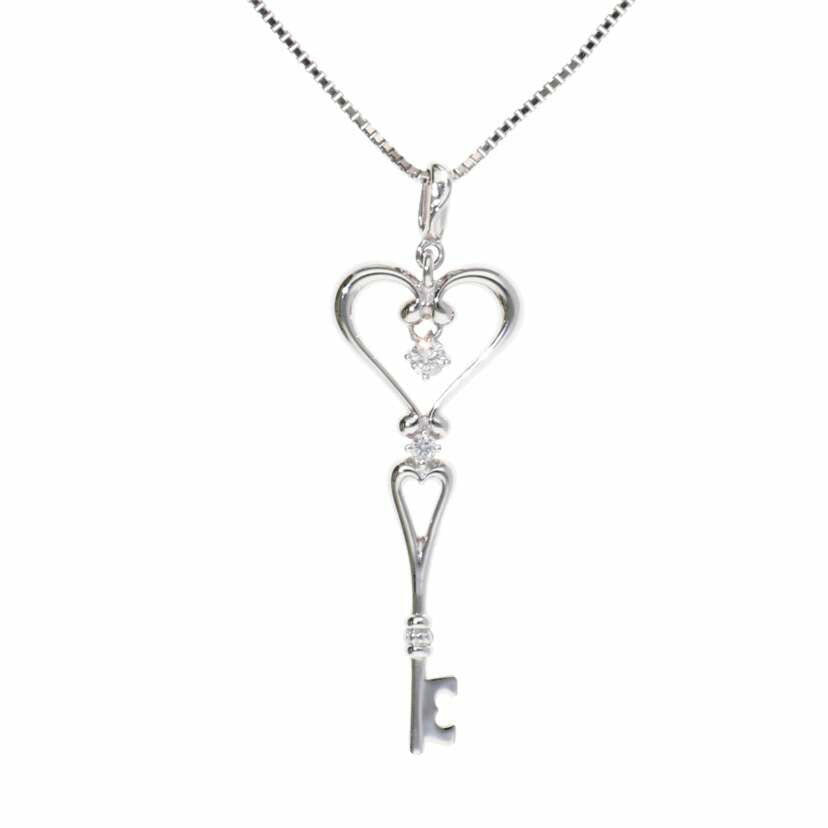 K18WG/K18WGダイヤネックレス 0.15 ct/8.7//0.15/Aランク/75