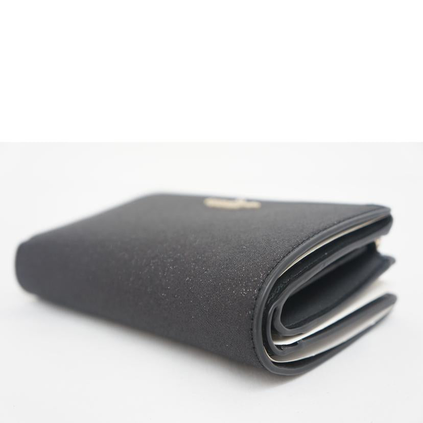 kate spade ケイトスペード/ティンセルグリッターミディアムコンパクトウォレット/K9254BLK//SAランク/09