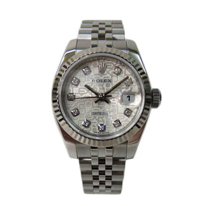 ROLEX ロレックス 保証書2013年 ランダムルーレット 新品仕上済 ホリコン シルバー/デイトジャストレディース/10Pコンピュータ/ランダム番/179174G//F8C11721/SAランク/84