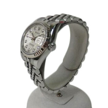 ROLEX ロレックス 保証書2013年 ランダムルーレット 新品仕上済 ホリコン シルバー/デイトジャストレディース/10Pコンピュータ/ランダム番/179174G//F8C11721/SAランク/84