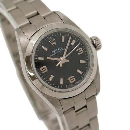 ROLEX ロレックス 1998年頃製造 オーバーホール済 新品仕上済 オイスターブレス/オイスターパーペチュアル・レディース・ブラック/A番/67180//A111329(1998)/SAランク/69