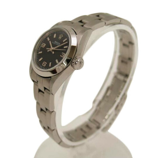 ROLEX ロレックス 1998年頃製造 オーバーホール済 新品仕上済 オイスターブレス/オイスターパーペチュアル・レディース・ブラック/A番/67180//A111329(1998)/SAランク/69