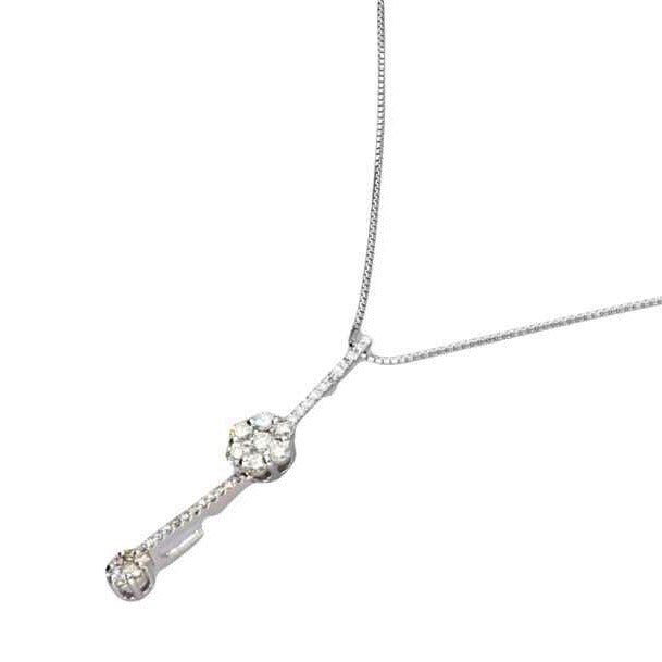 K18WG/K18WGダイヤネックレス 0.75ct/4.3//Aランク/75