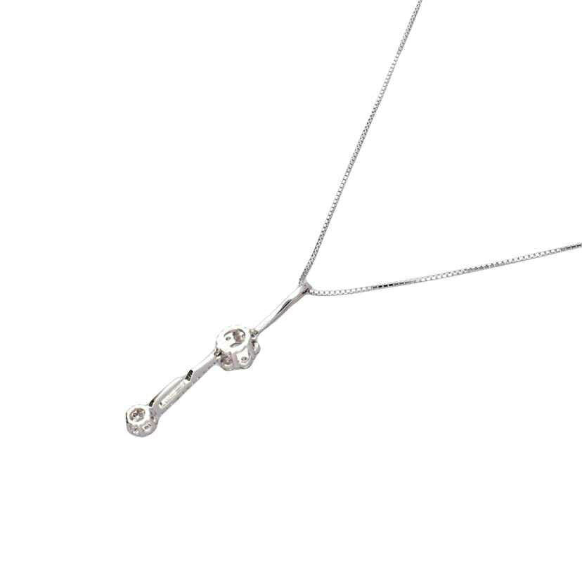 K18WG/K18WGダイヤネックレス 0.75ct/4.3//Aランク/75