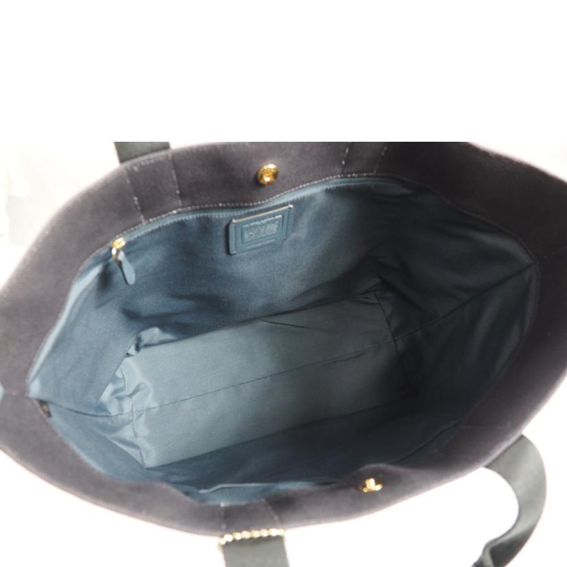 COACH コーチ/2wayトート/コーチプリント キャンバス/紺/F73195//Aランク/79