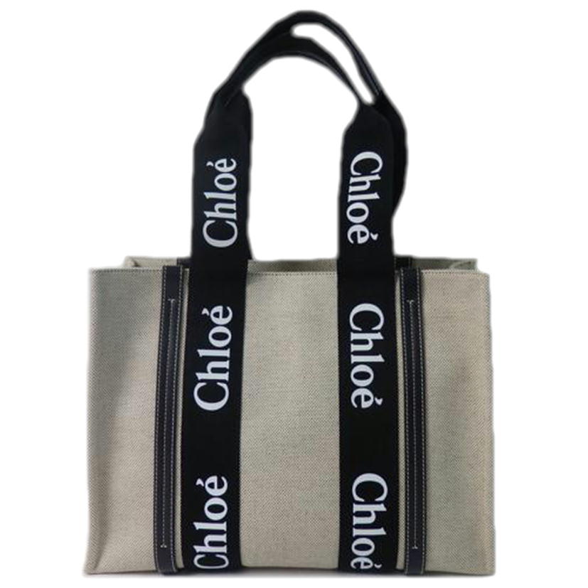 Chloe クロエ/WOODY/ミディアムトートバッグ/黒/CHC21US383E66925//D1TT4K/01 22 101 65/SAランク/84