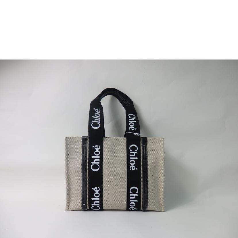 Chloe クロエ/WOODY/ミディアムトートバッグ/黒/CHC21US383E66925//D1TT4K/01 22 101 65/SAランク/84